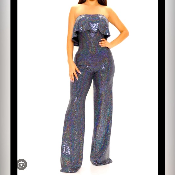 Fashion Nova Pants - Fashion Nova Disco Jumper L & XL